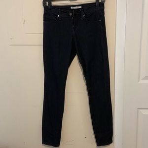 Forever 21 Shiny Black Stretchy Skinny Jeans